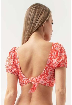 Top De Baño Haby Rojo Estampado