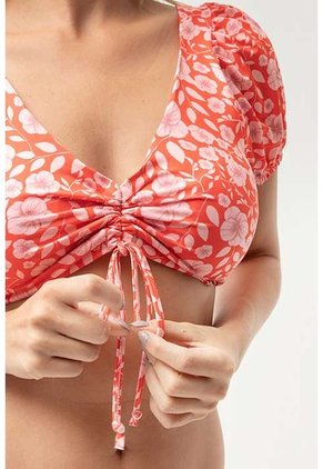 Top De Baño Haby Rojo Estampado