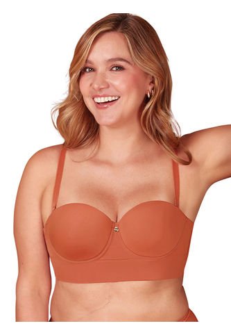Brasier Strapless Espalda Ancha Bronce Haby Haby