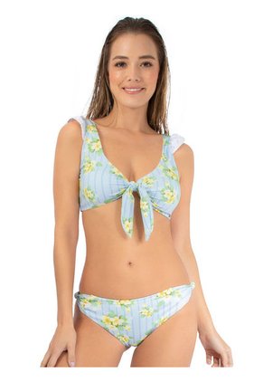 Bikini De Baño Estampado Para Mujer Azul