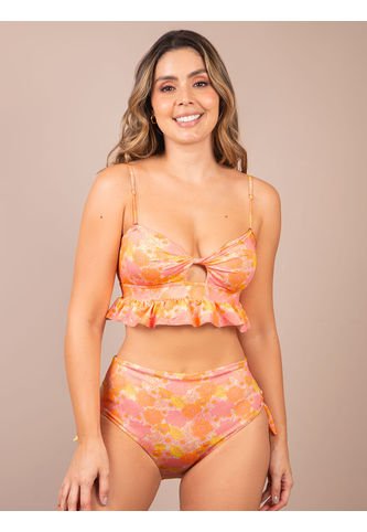 Bikini De Baño Estampado Para Mujer Amarillo Haby