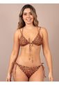 Bikini De Baño Triangular Para Mujer Café de Haby