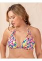 Bikini Triangular Estampado Para Mujer Fucsia de Haby