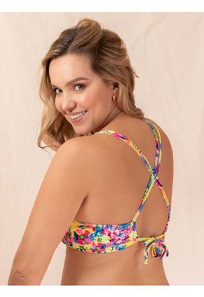 Bikini De Baño Estampado Para Mujer Fucsia