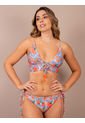 Bikini Triangular Estampado Para Mujer Azul de Haby