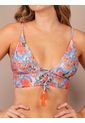 Bikini Triangular Estampado Para Mujer Azul de Haby