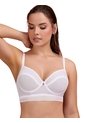 Brasier Espalda Ancha Y Encaje Color Blanco Haby de Haby