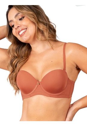 Brasier Strapless Doble Realce Haby Bronce