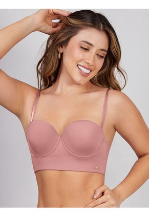 Brasier Strapless Espalda Ancha Rosa Haby