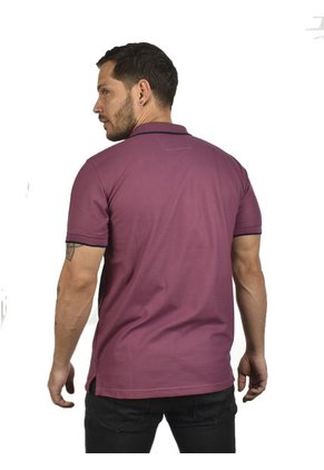 Camiseta Tipo Polo Con Bolsillo Para Hombre Lila Hamer