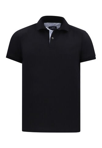 Camiseta Tipo Polo Basica Para Hombre Negra Hamer Hamer