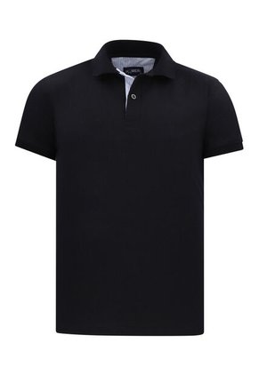 Camiseta Tipo Polo Basica Para Hombre Negra Hamer