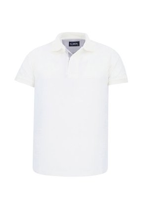 Camiseta Tipo Polo Basica Para Hombre Marfil Hamer