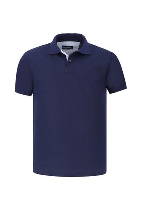 Camiseta Tipo Polo Basica Azul Oscura Para Hombre Hamer