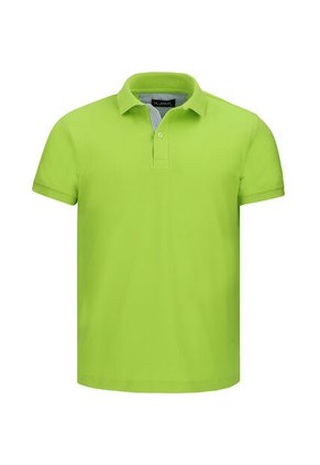 Camiseta Tipo Polo Verde Limon Para Hombre Hamer