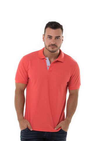 Camiseta Tipo Polo Basica Para Hombre Coral Hamer Hamer