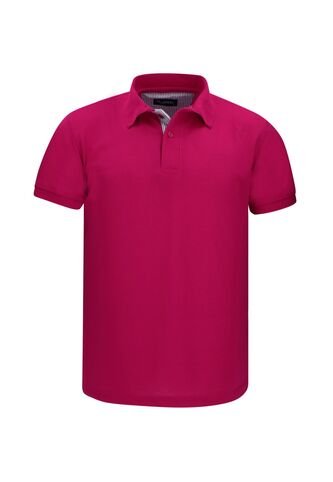 Camiseta Tipo Polo Basica Fucsia Oscuro Para Hombre Hamer Hamer