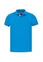 Camiseta Tipo Polo Para Hombre Hamer Azul Turquesa Tejido Suave de Hamer