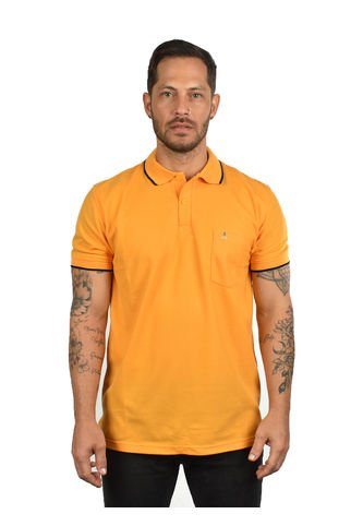 Camiseta Tipo Polo Con Bolsillo Para Hombre Naranja Hamer Hamer