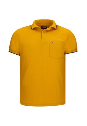 Camiseta Tipo Polo Con Bolsillo Para Hombre Mostaza Hamer