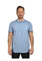 Camiseta Tipo Polo Con Bolsillo Para Hombre Azul Hamer de Hamer
