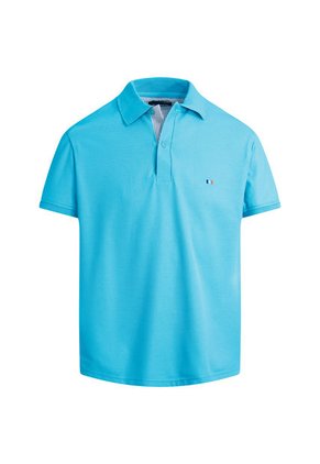 Camiseta Tipo Polo Bordada Para Hombre Aguamarina Hamer