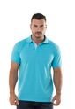 Camiseta Tipo Polo Basica Aguamarina Para Hombre Hamer de Hamer