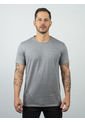 Camiseta Basica Gris Cross Hamer Para Hombre Con Bordado En El Frente de Hamer
