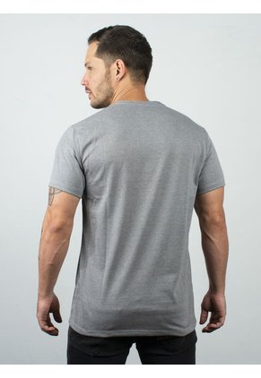 Camiseta Basica Gris Cross Hamer Para Hombre Con Bordado En El Frente