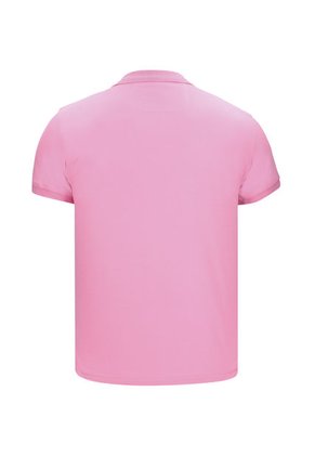 Camiseta Tipo Polo Bordada Para Hombre Rosada Hamer
