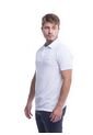 Camiseta Tipo Polo Bordada Para Hombre Blanca Hamer de Hamer