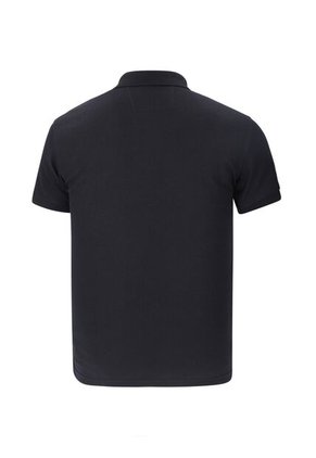 Camiseta Tipo Polo Bordada Para Hombre Negra Hamer