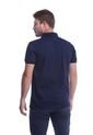 Camiseta Tipo Polo Bordada Para Hombre Azul Oscura Hamer de Hamer