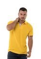 Camiseta Tipo Polo Basica Para Hombre Amarilla Hamer de Hamer