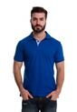 Camiseta Tipo Polo Basica Para Hombre Azul Rey Hamer de Hamer