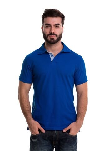 Camiseta Tipo Polo Basica Para Hombre Azul Rey Hamer Hamer