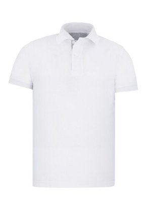 Camiseta Tipo Polo Basica Para Hombre Blanca Hamer