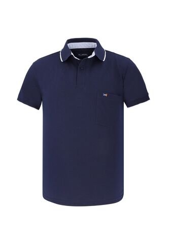 Camiseta Tipo Polo Con Bolsillo Para Hombre Azul Oscura Hamer Hamer