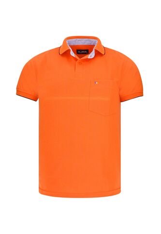 Camiseta Tipo Polo Con Bolsillo Para Hombre Naranja Hamer Hamer