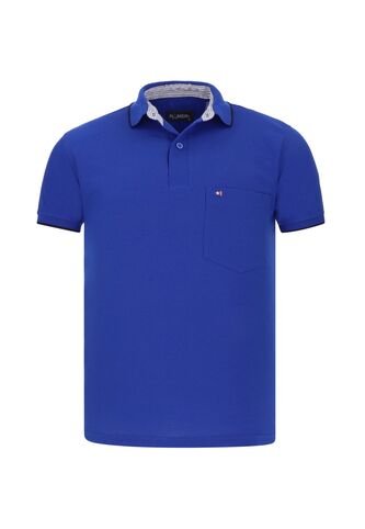 Camiseta Tipo Polo Con Bolsillo Para Hombre Azul Rey Hamer Hamer