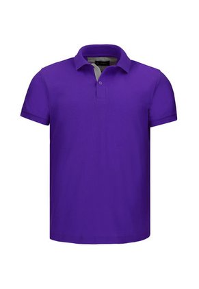 Camiseta Tipo Polo Morada Basica Para Hombre Hamer