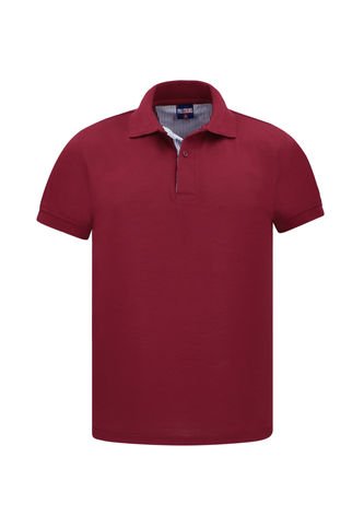 Camiseta Tipo Polo Basica Para Hombre Vinotinto Hamer Hamer