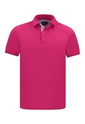 Camiseta Tipo Polo Basica Fucsia Claro Para Hombre Hamer