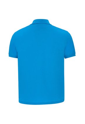 Camiseta Tipo Polo Bordada Para Hombre Turquesa Hamer