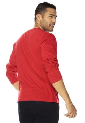 Camiseta Manga Larga  Roja   HANG TEN