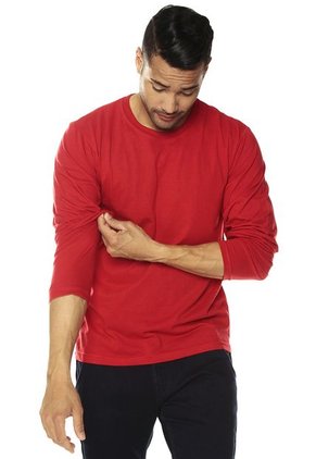 Camiseta Manga Larga  Roja   HANG TEN