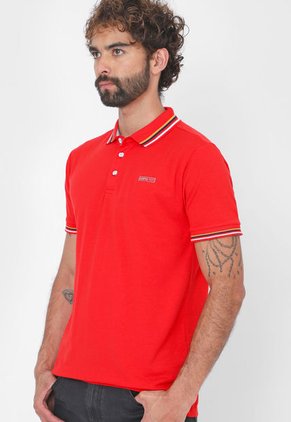 Polo Rojo-Amarillo-Blanco HANG TEN