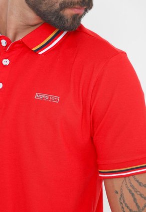 Polo Rojo-Amarillo-Blanco HANG TEN