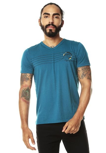 Camiseta Azul aguamarina HANG TEN