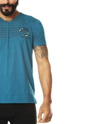 Camiseta Azul aguamarina HANG TEN